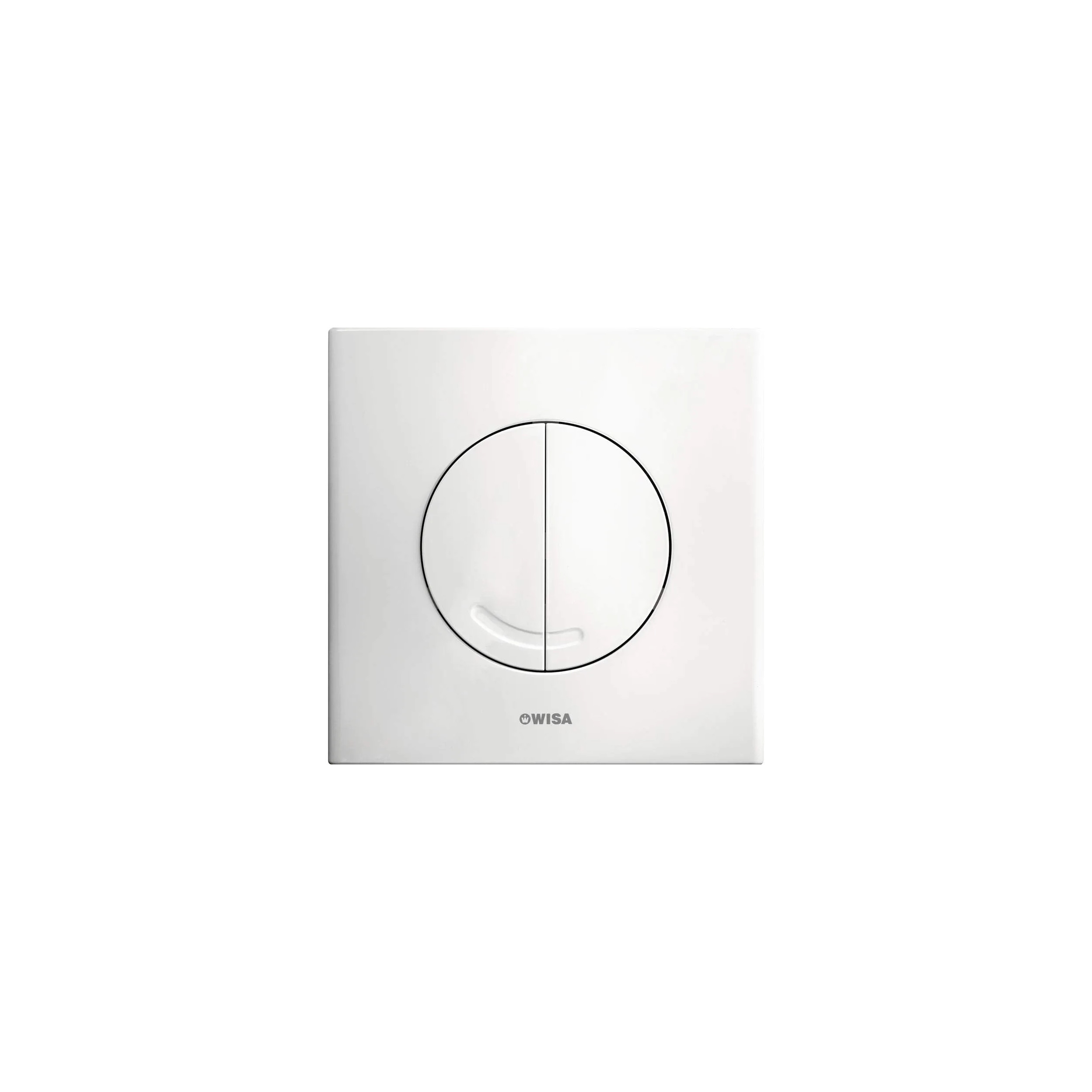 Plaque de commande ARGOS 2 touches en ABS blanc pour bati support WISA