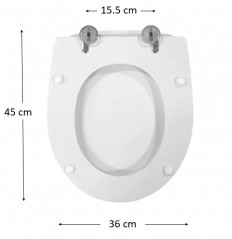 Sedile WC SELLES Chamonix, bianco