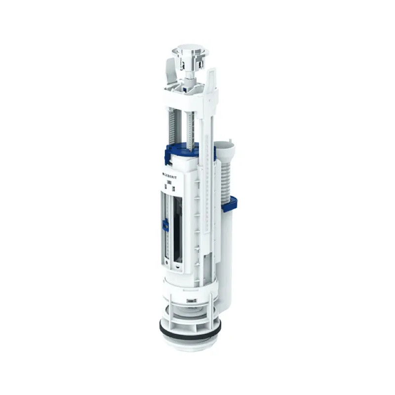 GEBERIT Hoogglans chroom Spoelmechanisme met één druk op de knop type 290