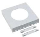 Duct cover 40x40 D.155 Stainless steel/Bank for double wall