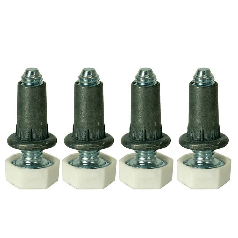 Lot de 4 vérins encastrables diamètre 15 mm réglable de 9 à 25 mm