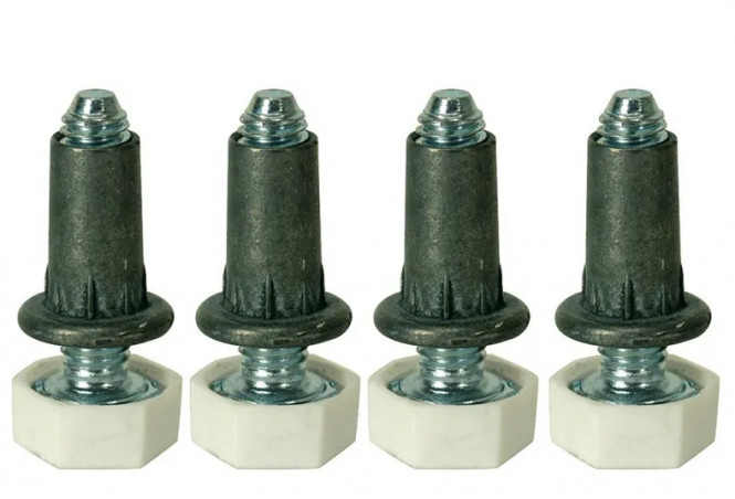 Set of 4 built-in cylinders diameter 15 mm adjustable from 9 to 25 mm