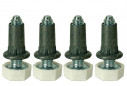 Lot de 4 vérins encastrables diamètre 15 mm réglable de 9 à 25 mm