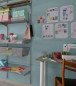 Verstelbare ronde witte ZOOM tafel, bar en werkbladpoot, D. 60 x 730 tot 1100 mm