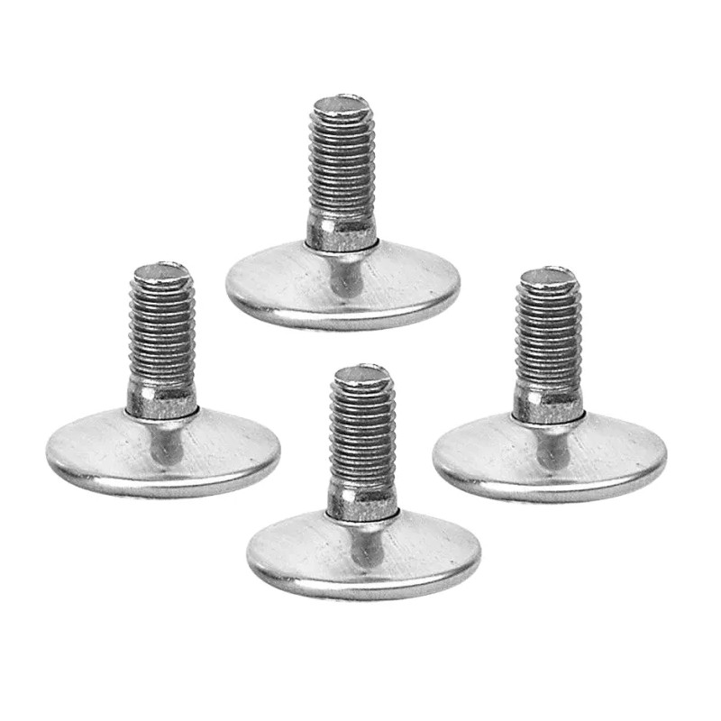 Set van 4 steunen voor M10 ronde of vierkante doosvoeten, van 8 tot 20 mm, D. 30 mm H. 32 mm