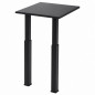 Square table leg, bar and countertop ZOOM adjustable in black epoxy steel