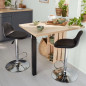 Square table leg, bar and countertop ZOOM adjustable in black epoxy steel