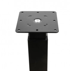 Square table leg, bar and countertop ZOOM adjustable in black epoxy steel