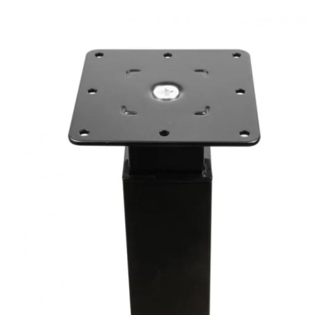 Pata de mesa, barra y encimera cuadrada ZOOM ajustable en acero epoxi negro