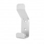 Kapstokhaak 1 kop, 1 haak in wit staal, B. 40 x H. 140 x D. 50 mm