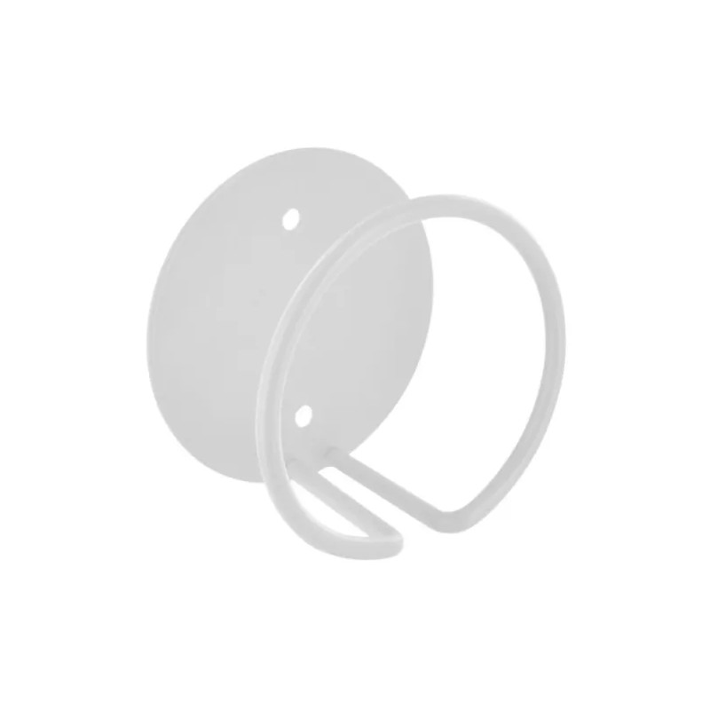 Hoepelvormige jashaak, platte ronde plaat diameter 100 mm, D. 58 mm, in wit staal