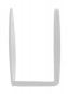Hoepelvormige jashaak, platte ronde plaat diameter 100 mm, D. 58 mm, in wit staal