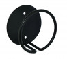 Hoepelvormige jashaak, platte ronde plaat diameter 100 mm, D. 58 mm, in zwart staal