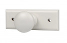 Witte beukenhouten kapstokhaak met 1 kop, B. 110 x H. 42 x D. 60 mm