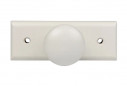 Witte beukenhouten kapstokhaak met 1 kop, B. 110 x H. 42 x D. 60 mm