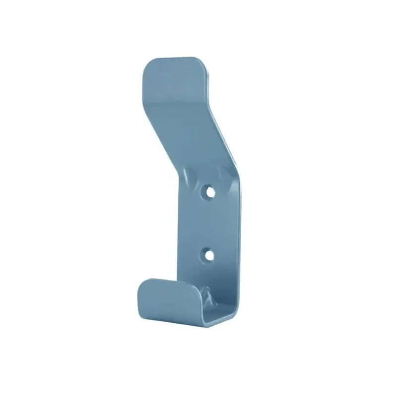 Kapstokhaak 1 kop, 1 haak in Baltisch blauw staal, B. 40 x H. 140 x D. 50 mm
