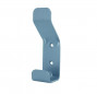Kapstokhaak 1 kop, 1 haak in Baltisch blauw staal, B. 40 x H. 140 x D. 50 mm