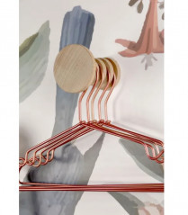Coat hanger 1 RUCHESCANDY raw beechwood head, D. 80 x D. 100 mm