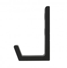 Appendiabiti da parete con 1 gancio in alluminio nero L. 25 x A. 70 x P. 50 mm