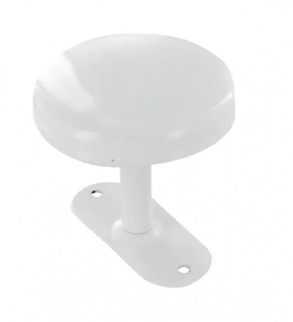 Patère, porte manteau à 2 têtes en acier blanc diamètre 65 mm, L. 245 mm