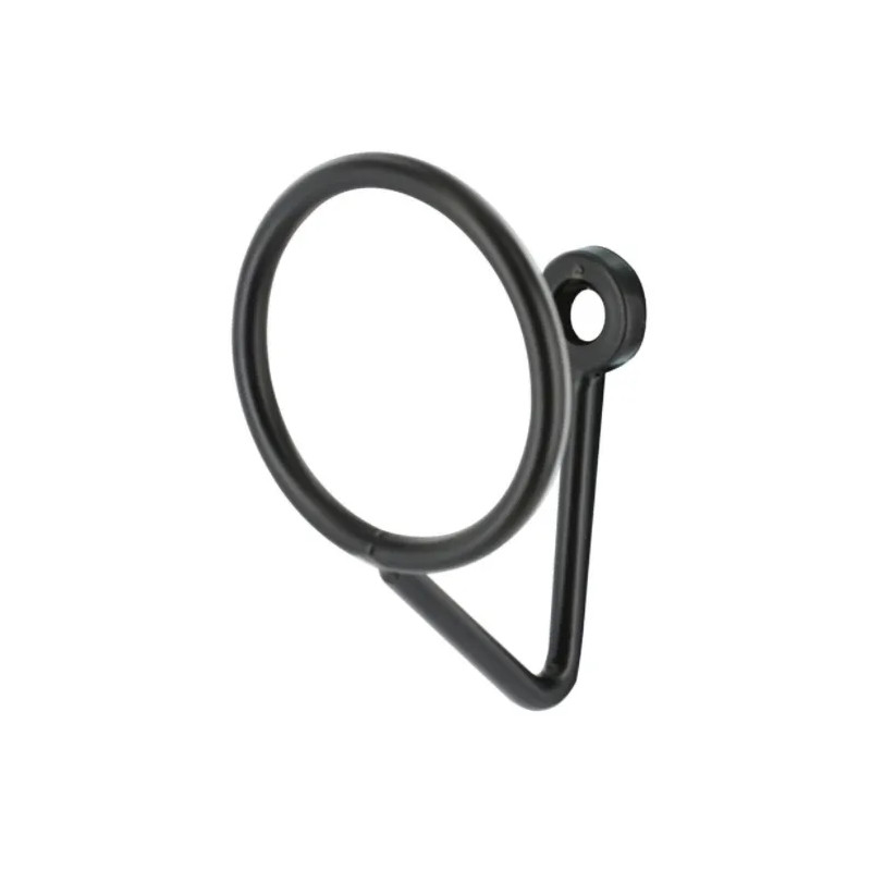 Patère, porte manteau à 1 tête en acier noir, L. 97 x P. 56 mm