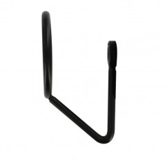 Patère, porte manteau à 1 tête en acier noir, L. 97 x P. 56 mm