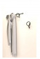 Patère, porte manteau à 1 tête en acier noir, L. 97 x P. 56 mm