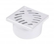 97x97 mm siphon with white PVC grid, spigot Ø93/50/40 mm