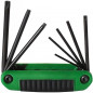 Set van 8 mannelijke TORX-sleutels, T8 - T10 - T15 - T20 - T25 - T27 - T30 - T40