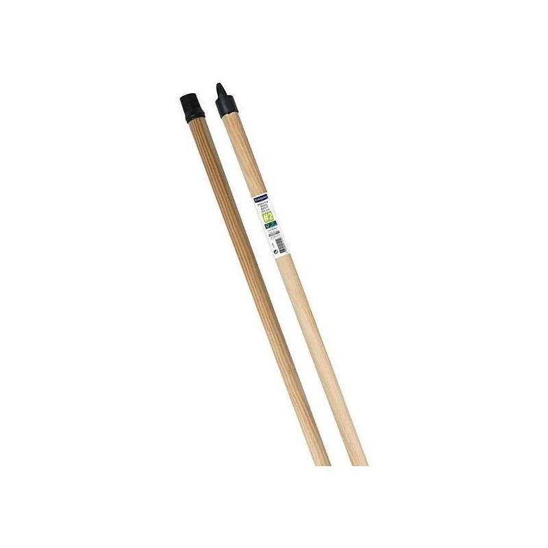 Escoba de madera rugosa de 130 cm con mango reforzado