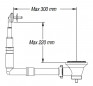 Spoelbakzeef met 86 mm diameter voor 60 mm gat met overloop
