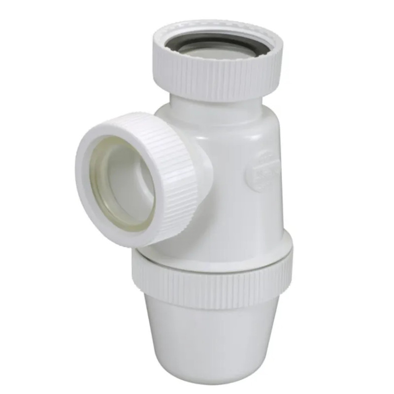PVC-C inschroefbare sifon, moer 33 x 42 voor zeer heet water