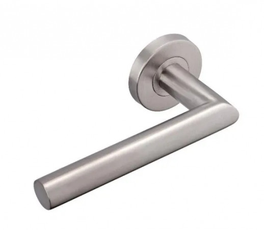 Ensemble poignée LC1 sur rosace, bec de cane en inox