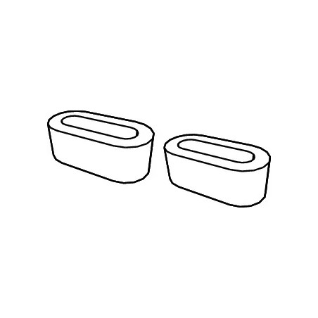 Rubber buffer for TECE planus, set of two