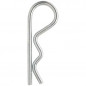 Verzinkt stalen beta pin diameter 5mm lengte 100mm, 4 stuks