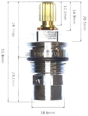  Roca cartridge for model Singles, diameter 25 mm