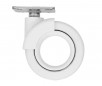 Wit rotola zwenkwiel, 47x47 mm, D. 65 x H.80 mm, hartafstand 35x35mm