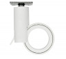 Wit rotola zwenkwiel, 47x47 mm, D. 65 x H.109 mm, hartafstand 35x35mm