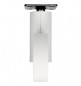 Wit rotola zwenkwiel, 47x47 mm, D. 65 x H.109 mm, hartafstand 35x35mm