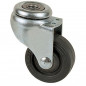 Boorwiel diameter 42 mm met grijs rubberen oog D. 8,5 mm, hoogte 64 mm