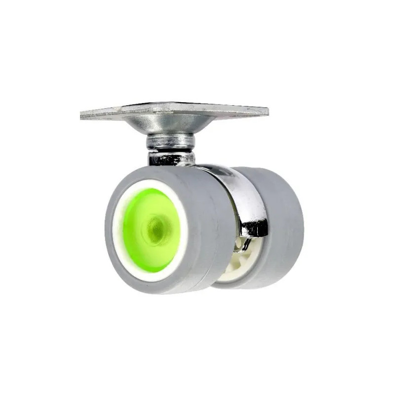 Meubelwiel D 40 mm met draaivoet, hoogte 60 mm