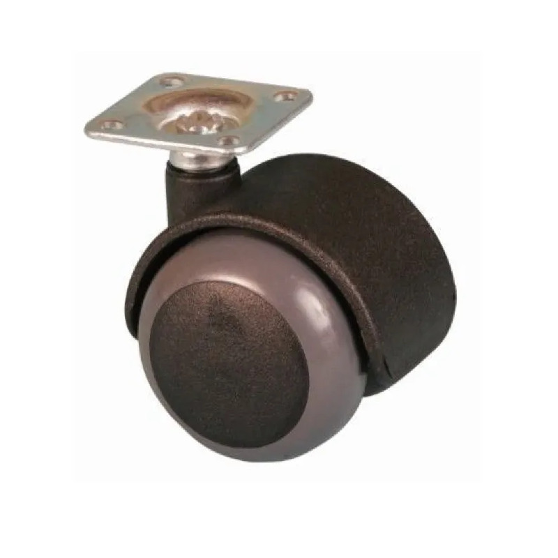 TWINY zwenkwiel D.40 mm, zwenkplaat 38x38 mm, hoogte 49 mm