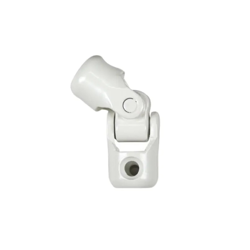 Rolluik knevelscharnier D. 12 mm, staaf 12 mm, wit staal