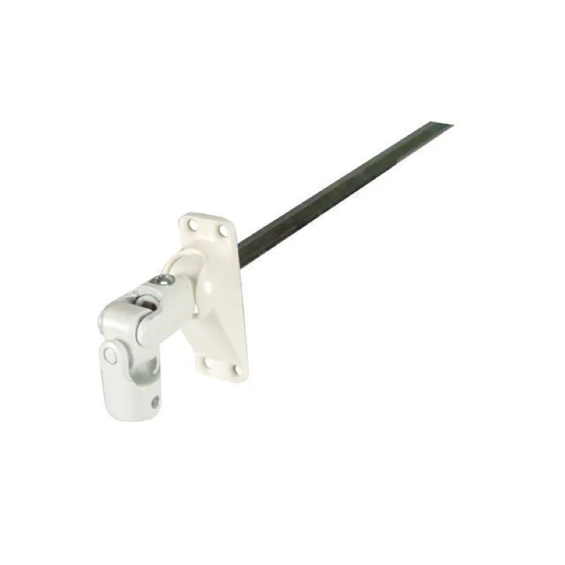 Kniehevel geleideblok voor rolluik met 60° zwengel, diameter 12, 7 mm zeskant schacht, L. 215mm