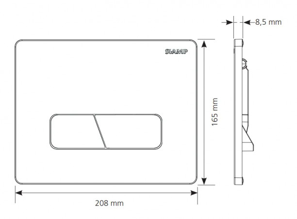 Plaque de commande CUT, chromé mat INGENIO SIAMP