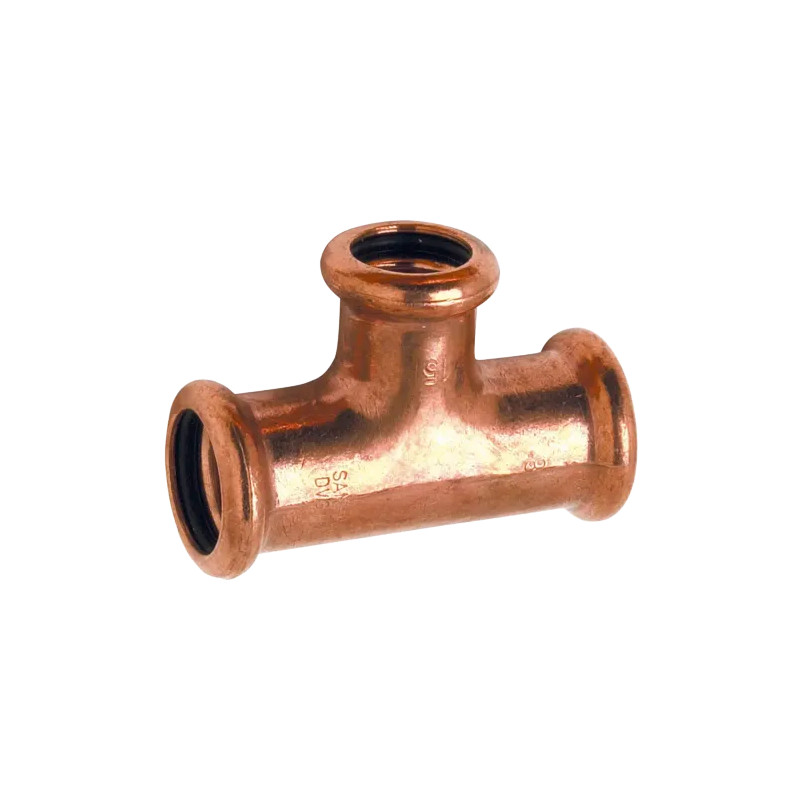 Krimpkoper T-stuk, diameter 12 mm