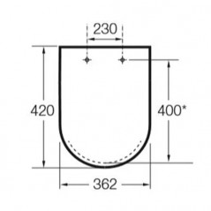 Tapa de WC para inodoro ROCA compact Meridian,