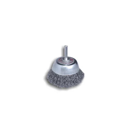 Corrugated steel brush mounted on a hexagonal rod diameter 65 mm x 24 mm