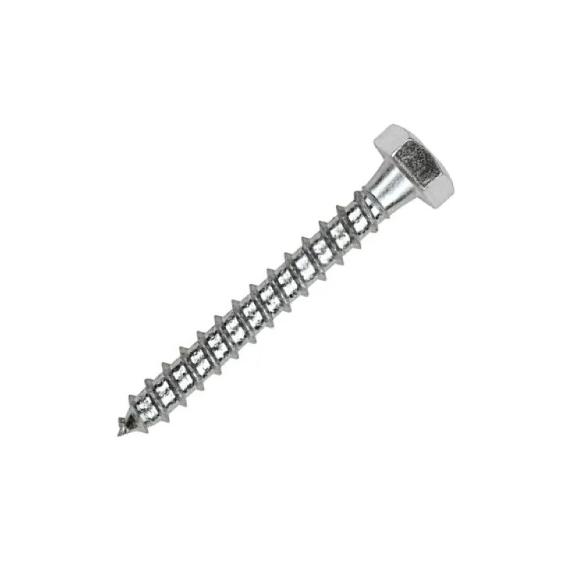 Tire fond acier zingué, 7 x 50 mm, 25 pièces Tire fond acier zingué, 7 x 50 mm, 25 pièces