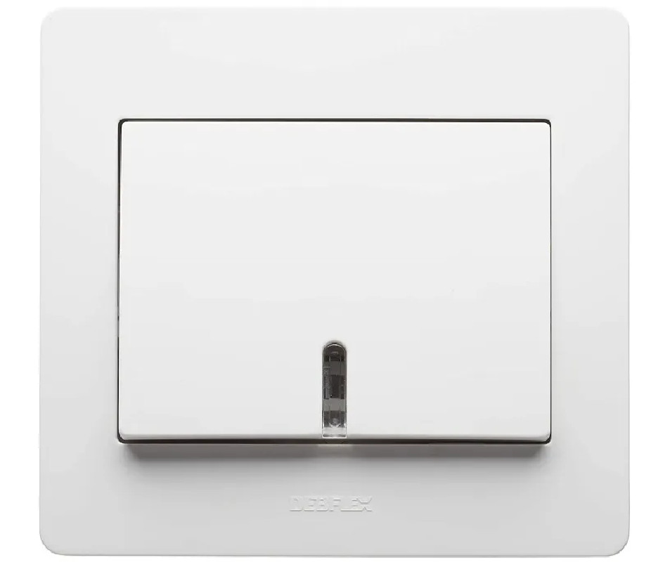 Drukknop met indicatielampje, diameter 2, 10A 250V, wit